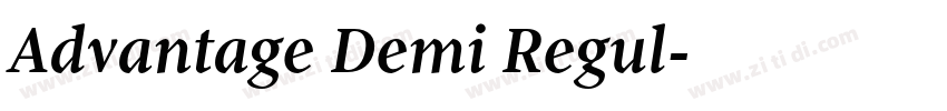Advantage Demi Regul字体转换
